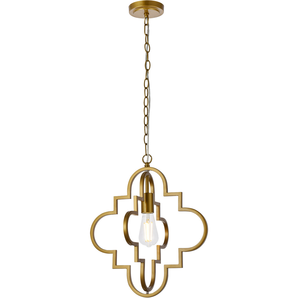 Sandara 1 Light 15 inch Brass Pendant Ceiling Light