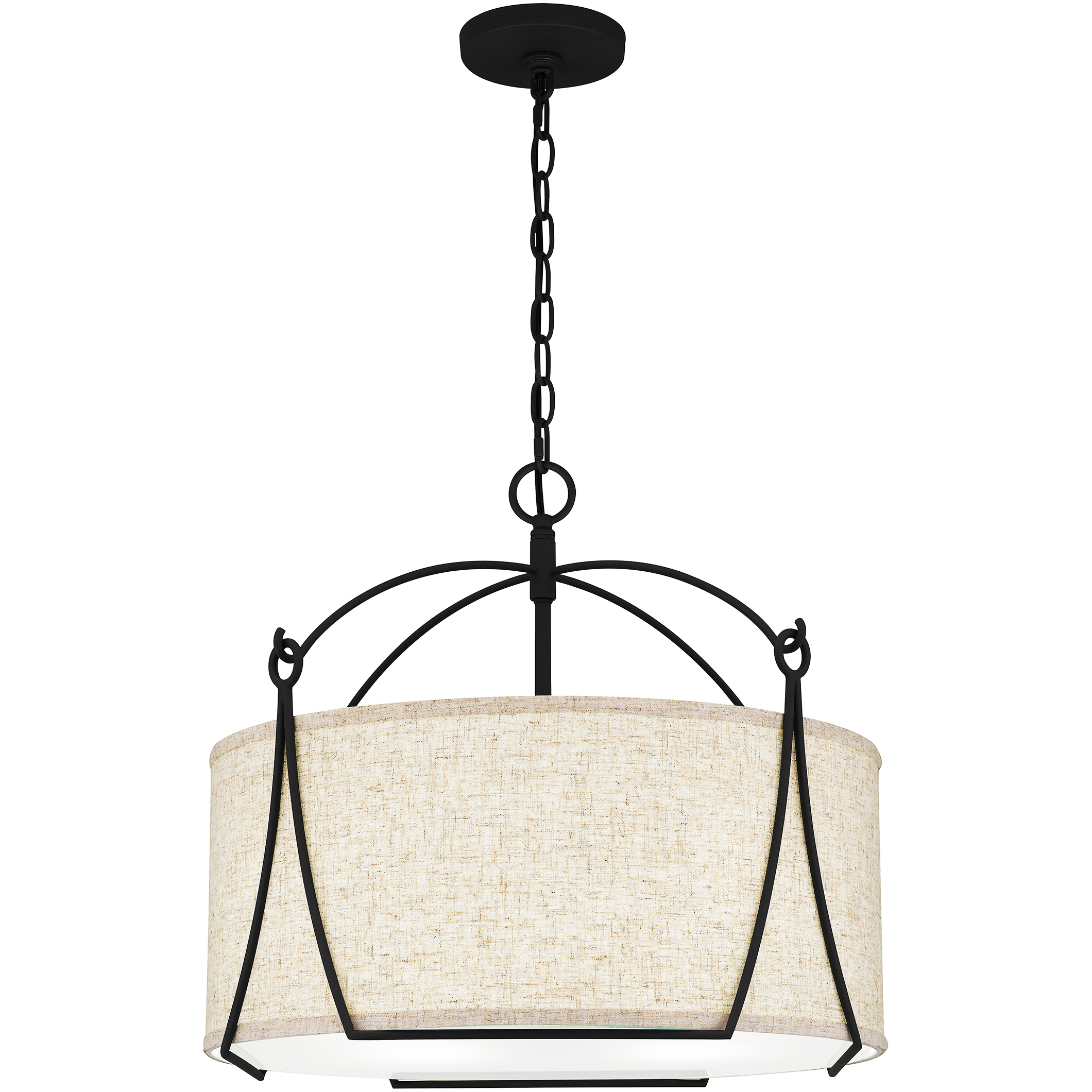 Adeline 4 Light 21 inch Earth Black Pendant Ceiling Light