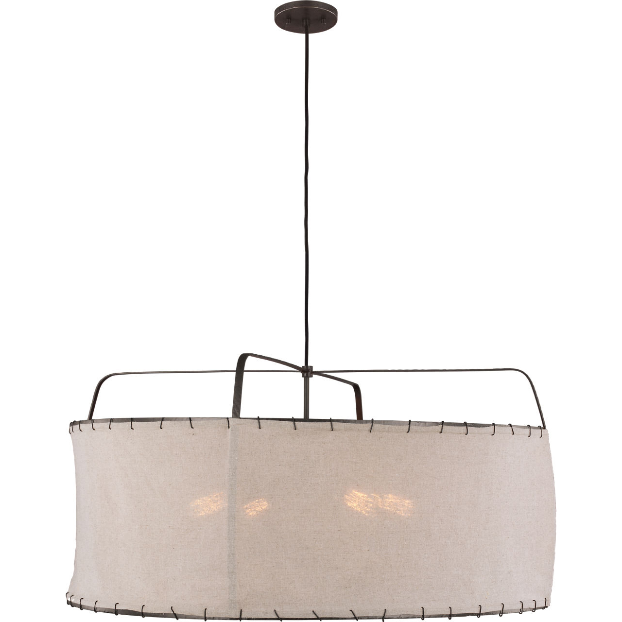 ED Ellen DeGeneres Dunne 4 Light 34 inch Aged Iron Pendant Ceiling Light