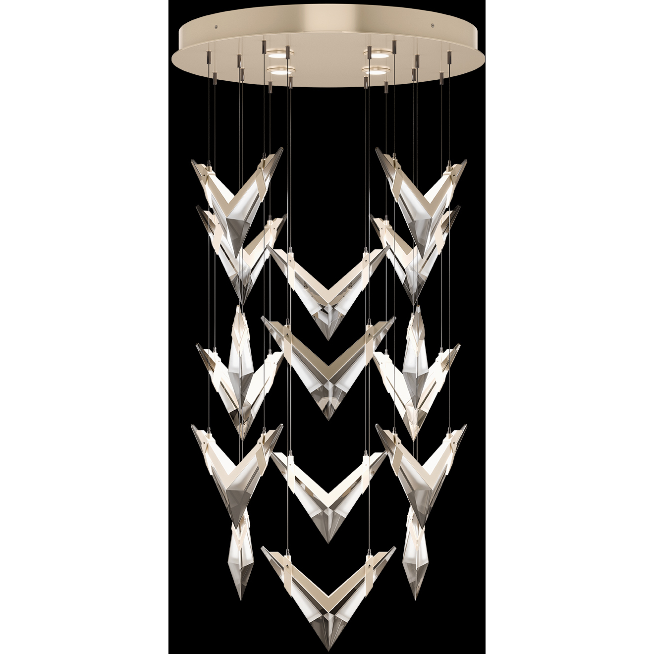 Blade 36 Light 32 inch Gold Pendant Ceiling Light