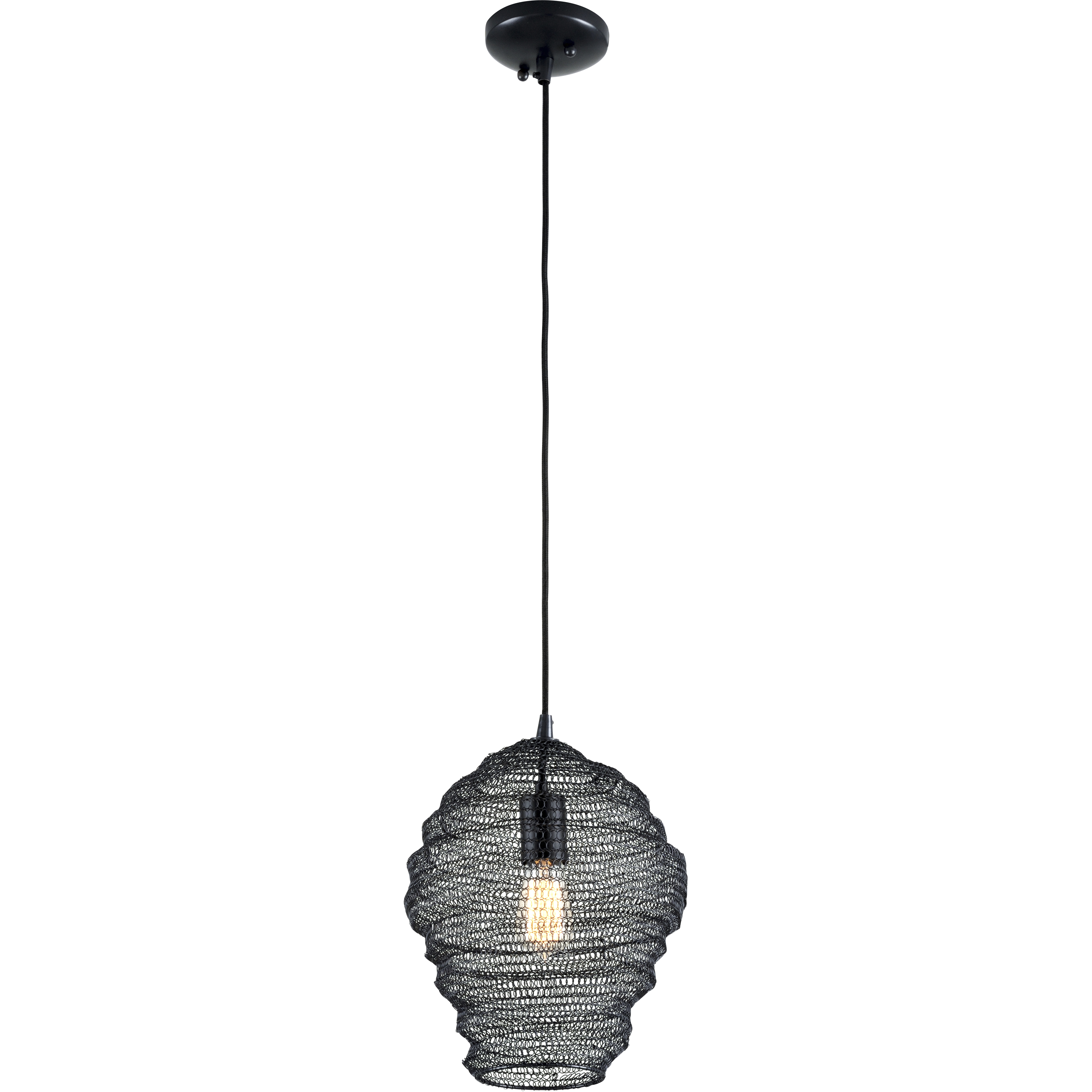 Wabi Sabi 1 Light 13 inch Black Pendant Ceiling Light