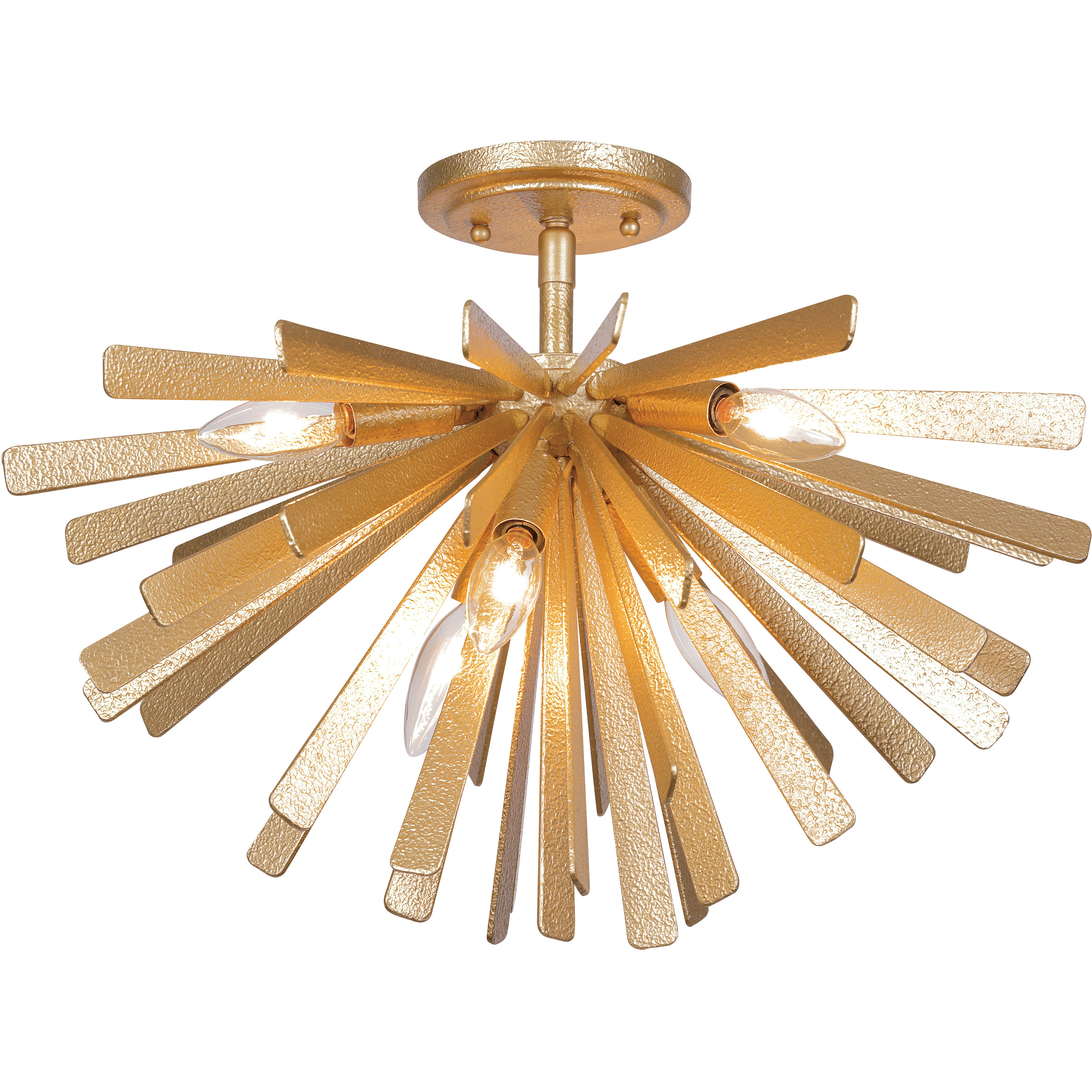 Confluence 6 Light 20 inch Piastra Gold Flush Mount Ceiling Light