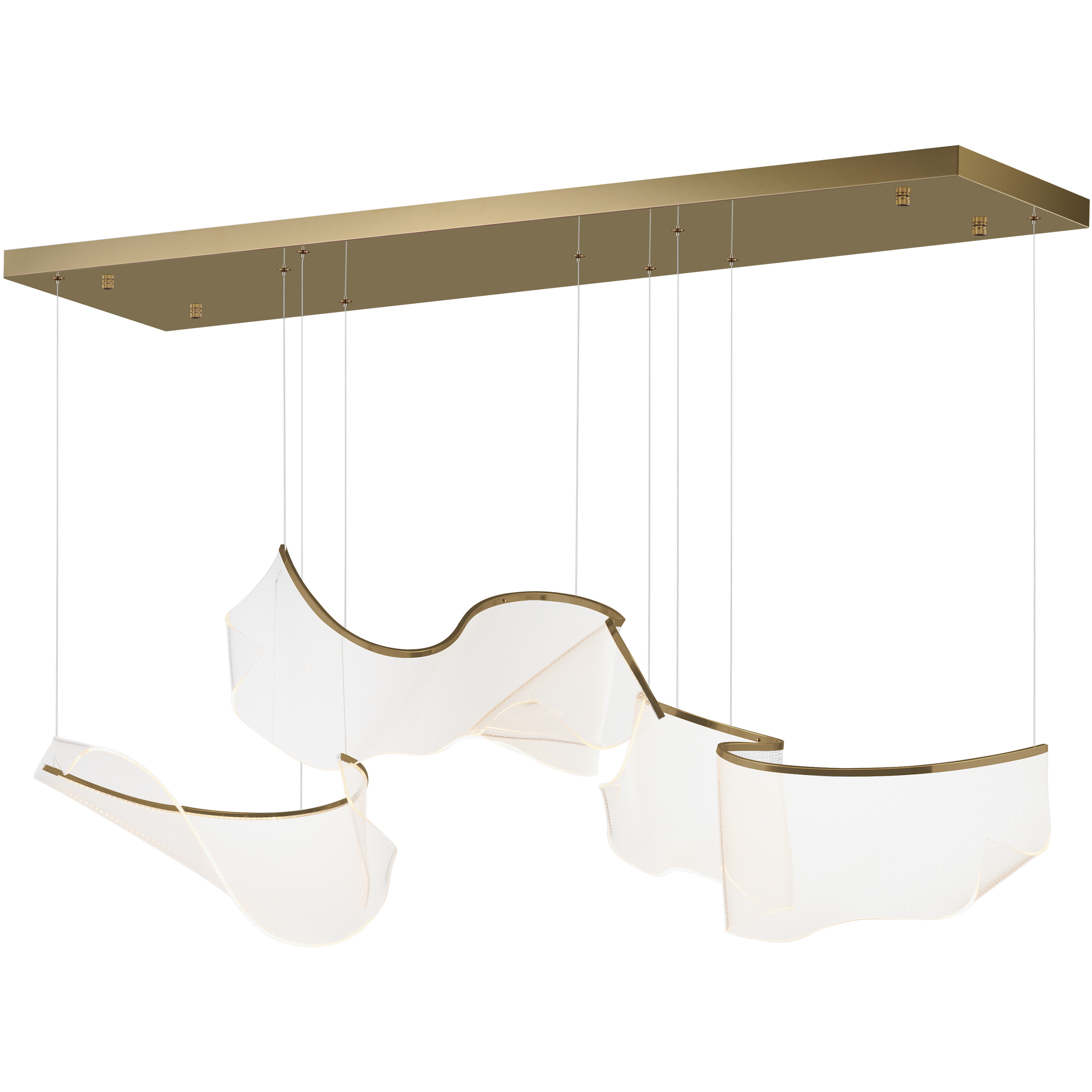 Rinkle LED 16.5 inch French Gold Multi-Light Pendant Ceiling Light