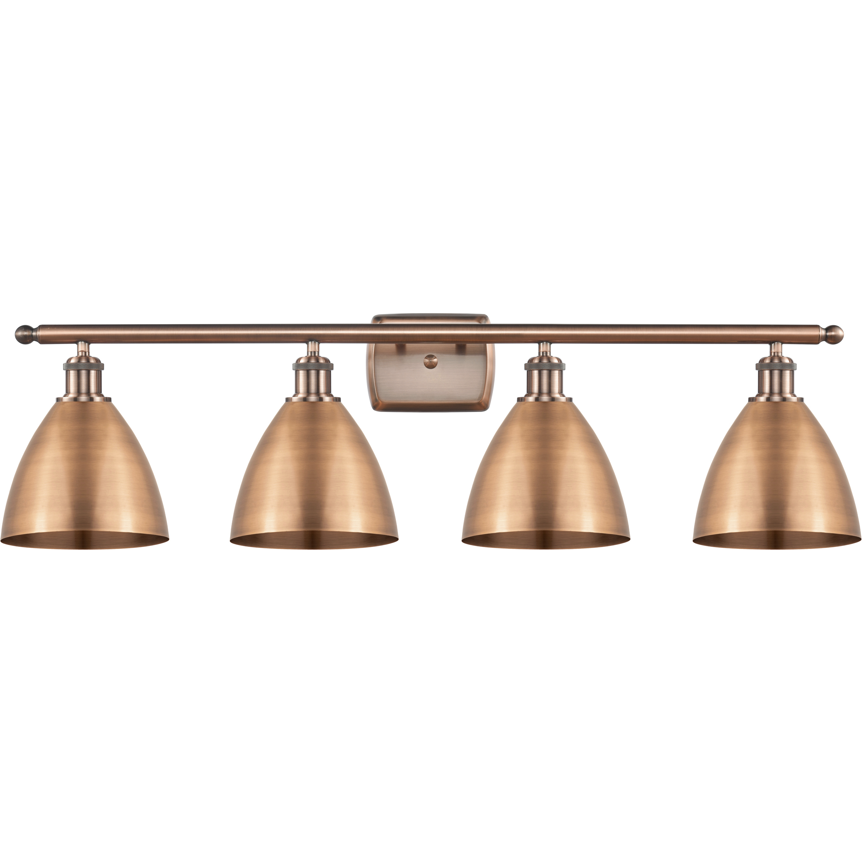 Ballston Dome 4 Light 38 inch Antique Copper Bath Vanity Light Wall Light