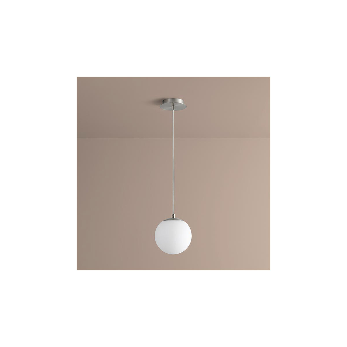 Luna LED 8 inch Satin Nickel Pendant Ceiling Light in 3000K