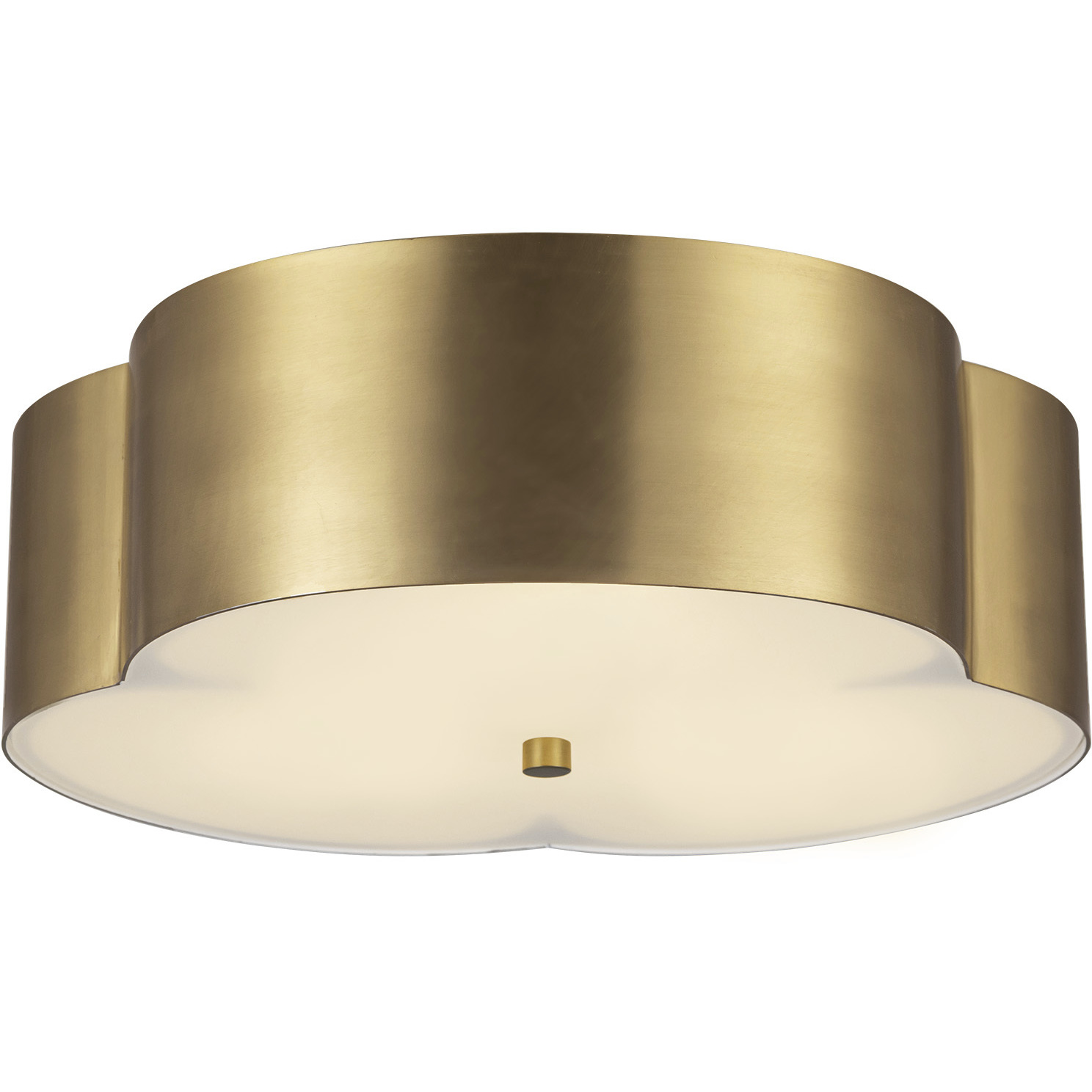 Alora Mood Adella 3 Light 14.13 inch Brushed Gold Flush Mount Ceiling Light