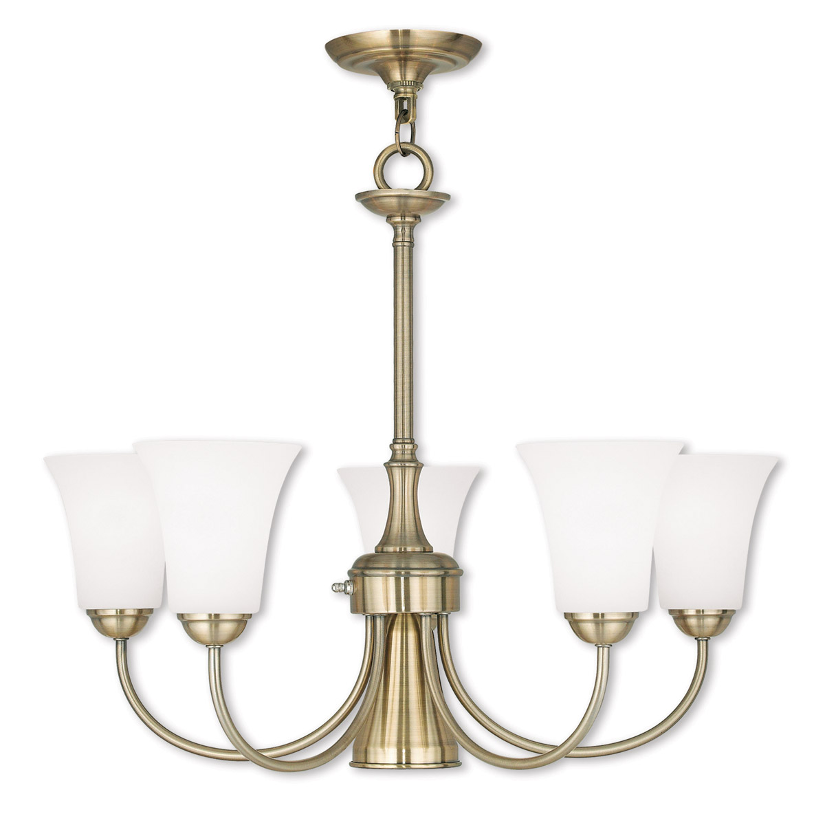 Ridgedale 6 Light 25.5 inch Antique Brass Chandelier Ceiling Light