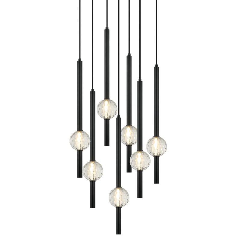 Windchimer LED 18.88 inch Matte Black Pendant Ceiling Light