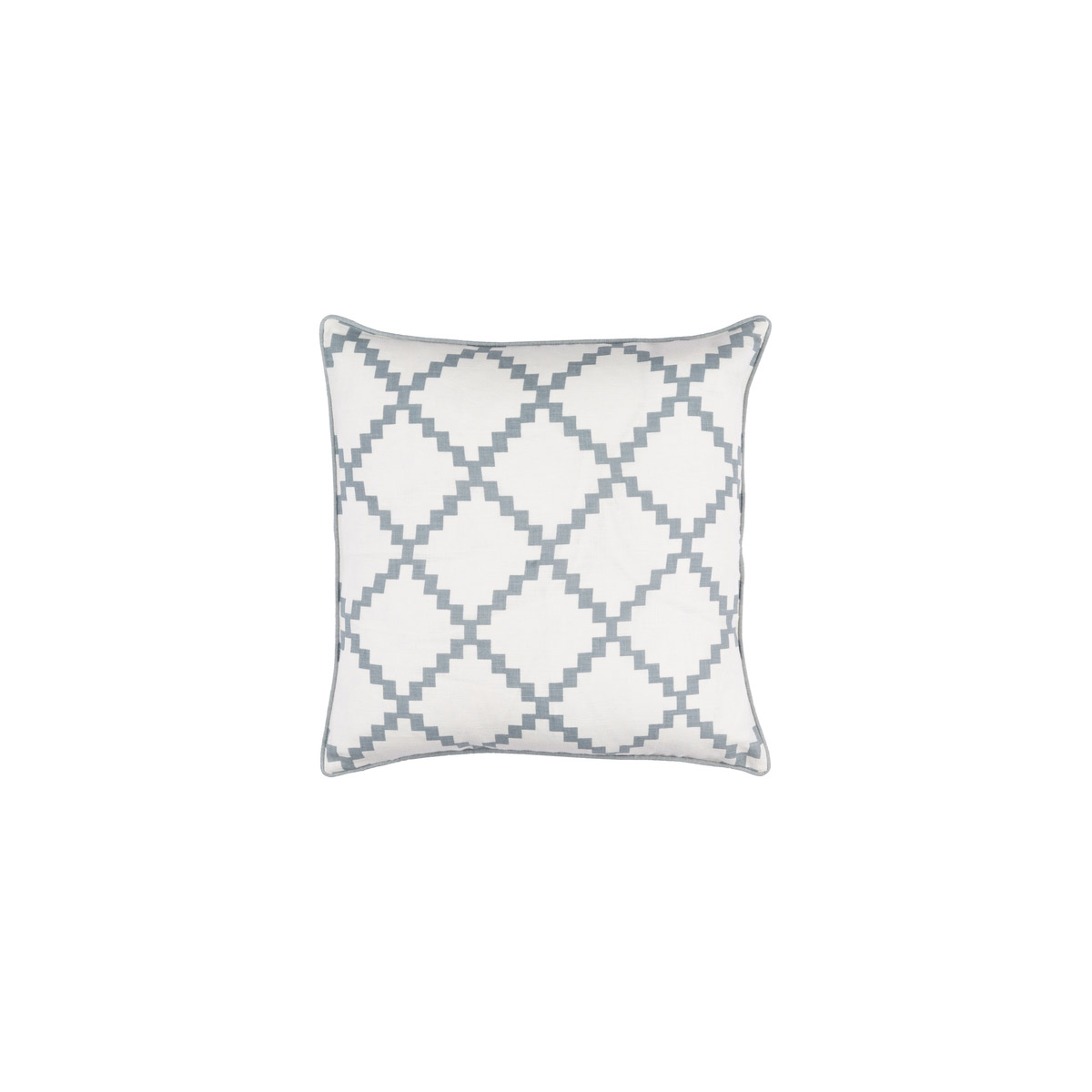 Parsons 18 X 18 inch White and Teal Throw Pillow
