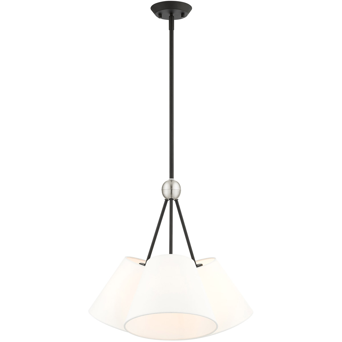 Prato 3 Light 21 inch Black Chandelier Ceiling Light