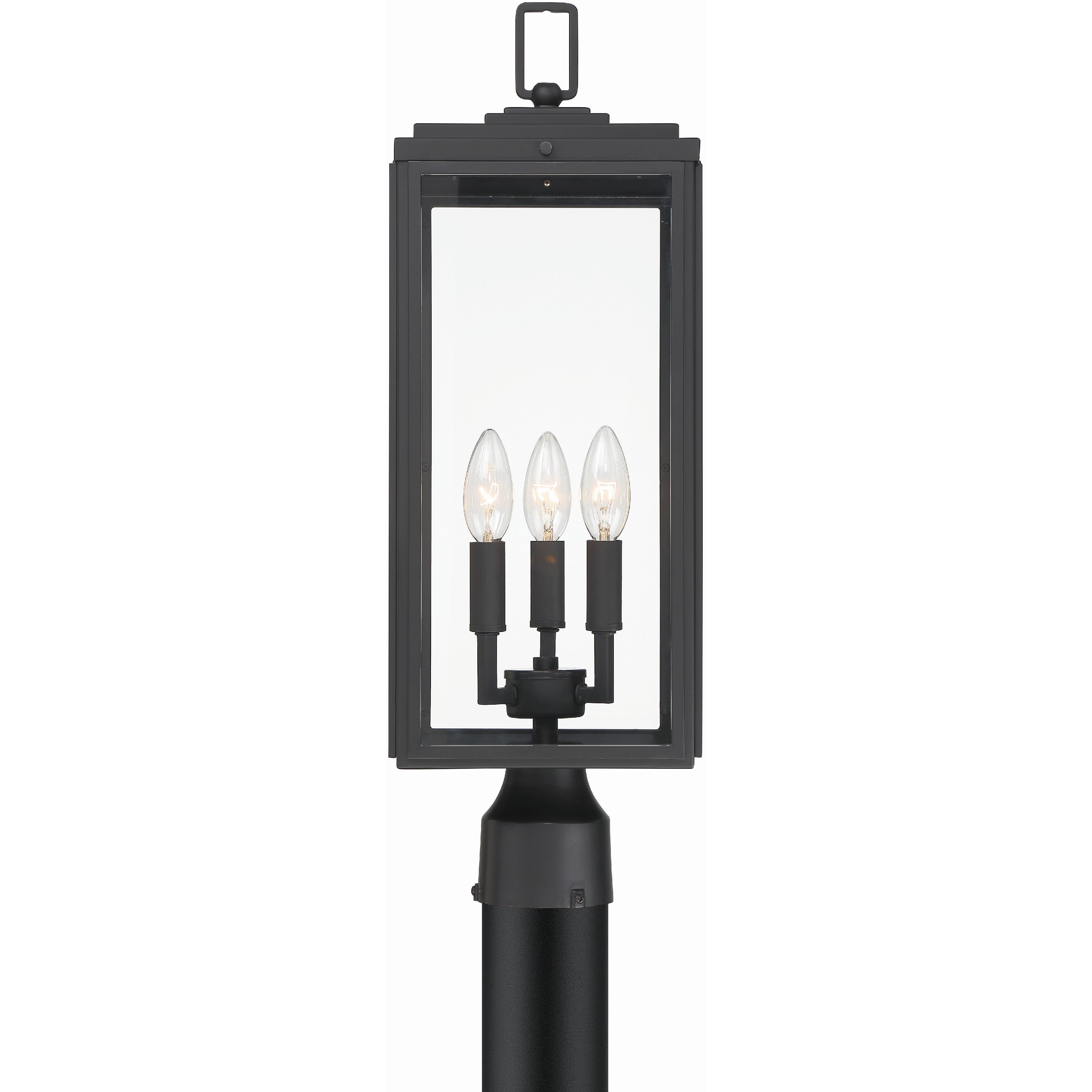 Byron 3 Light 22.25 inch Matte Black Outdoor Post