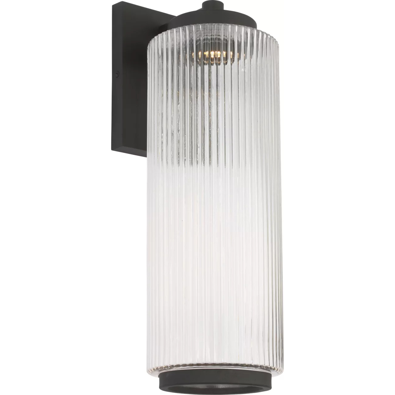 Ronde LED 18 inch Textured Black Outdoor Wall Lantern, Large