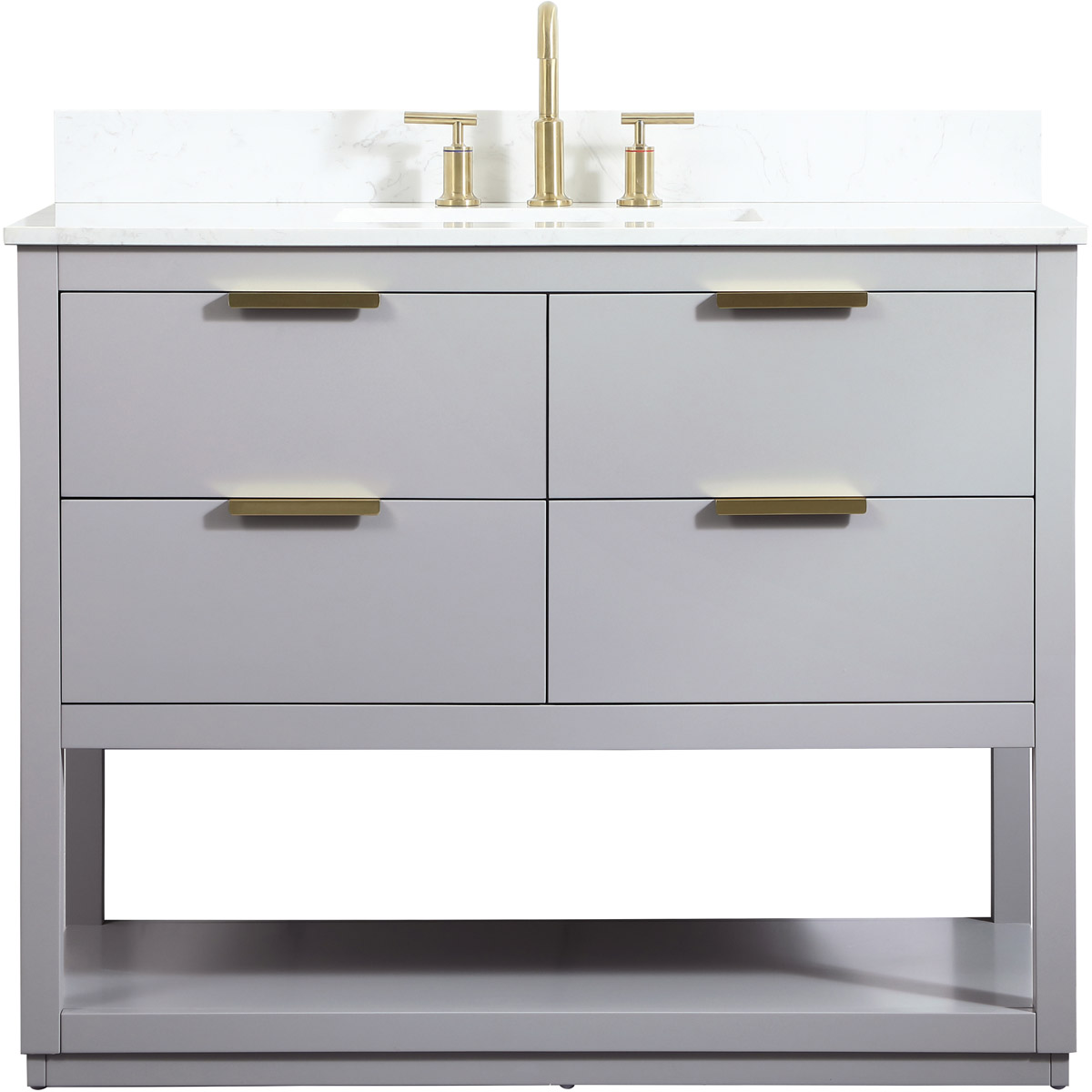 Larkin 42 X 22 X 34 inch Grey Vanity Sink Set in Gray
