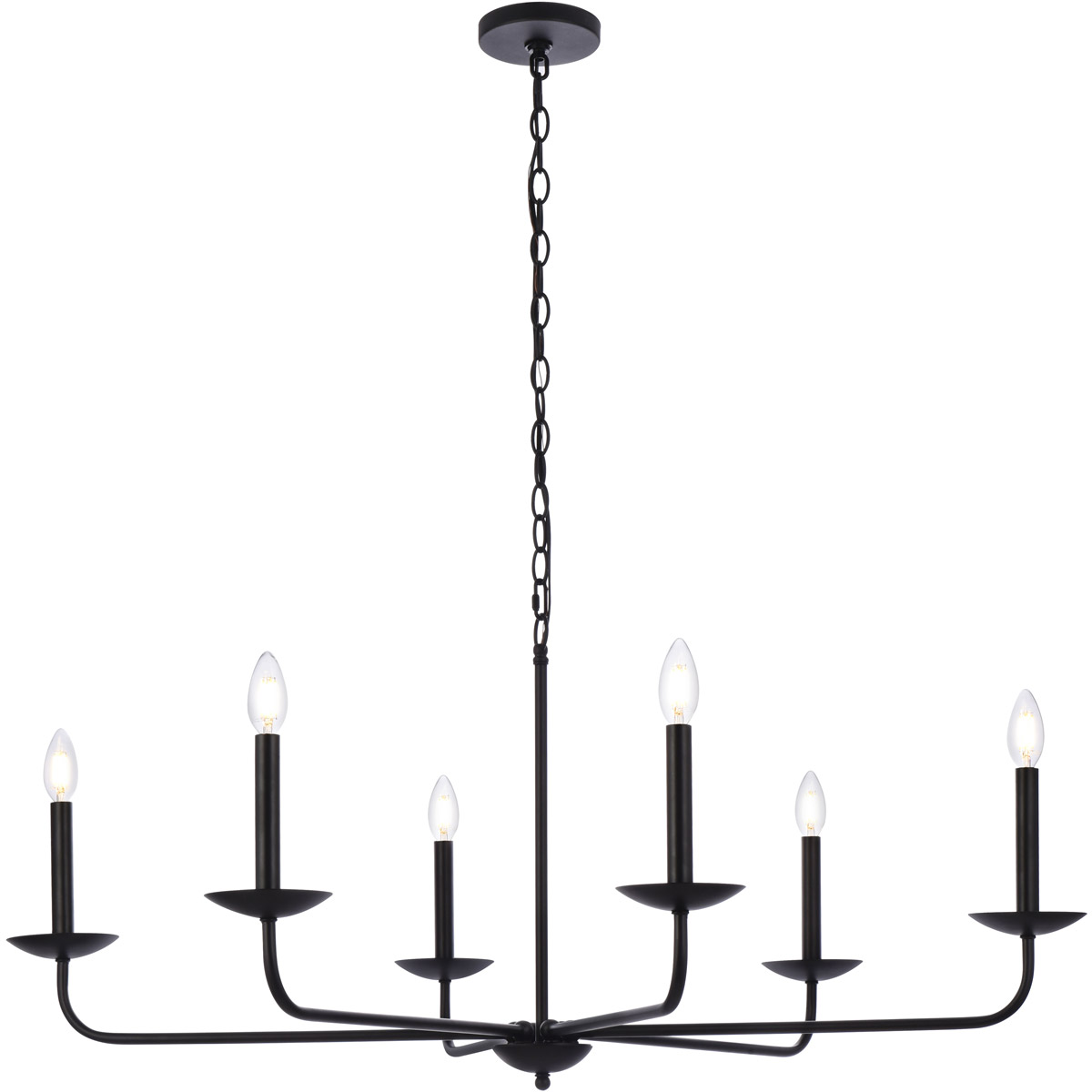 Cohen 6 Light 42 inch Black Pendant Ceiling Light