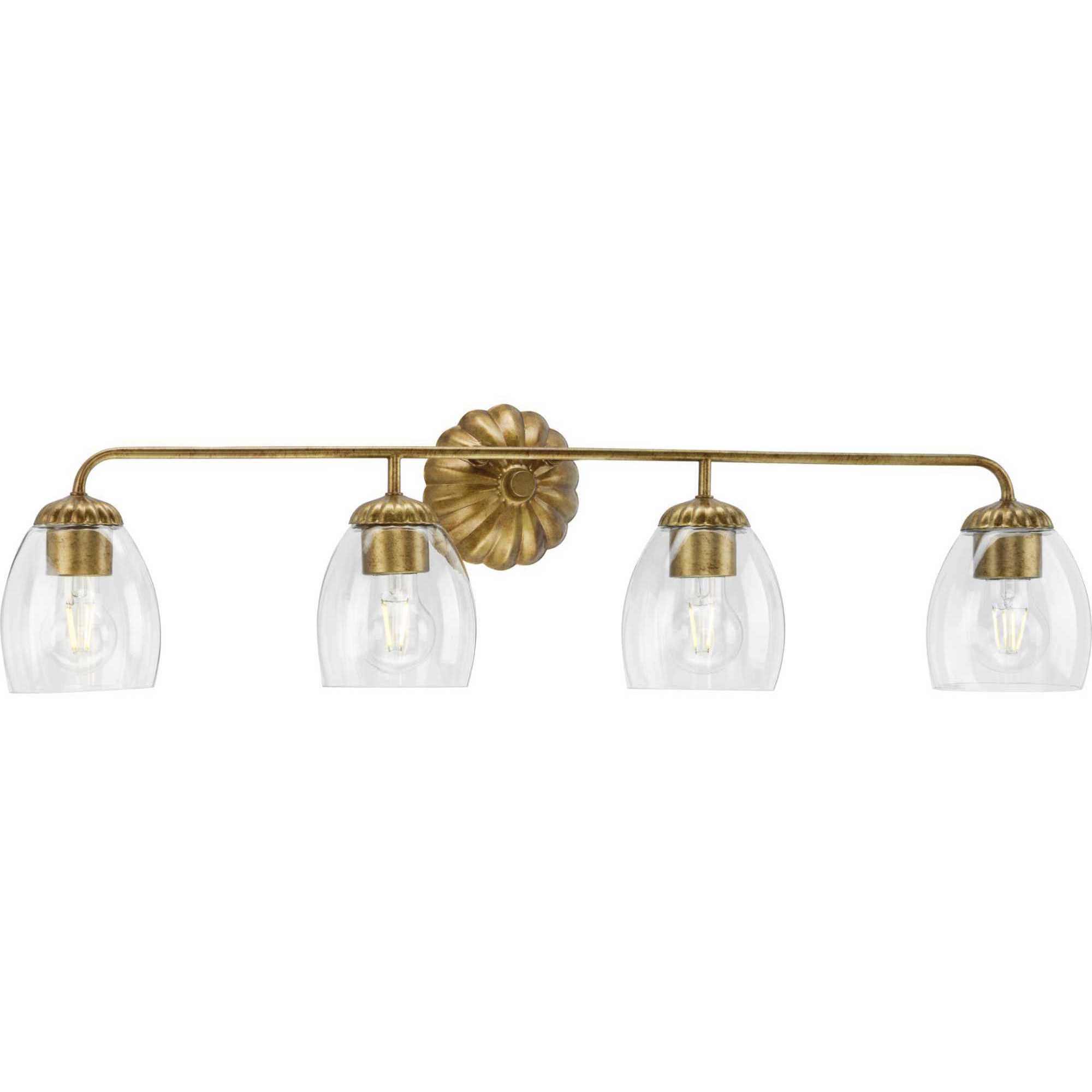 Quillan 4 Light 33.62 inch Gold Ombre Bathroom Vanity Light Wall Light