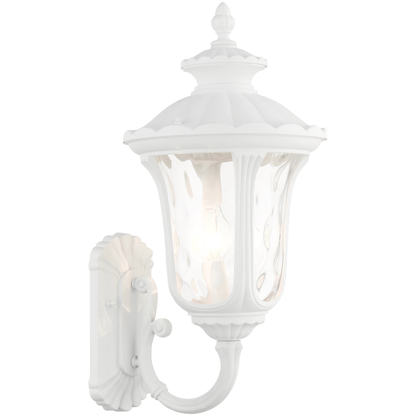 Oxford 3 Light 22 inch Textured White Outdoor Wall Lantern