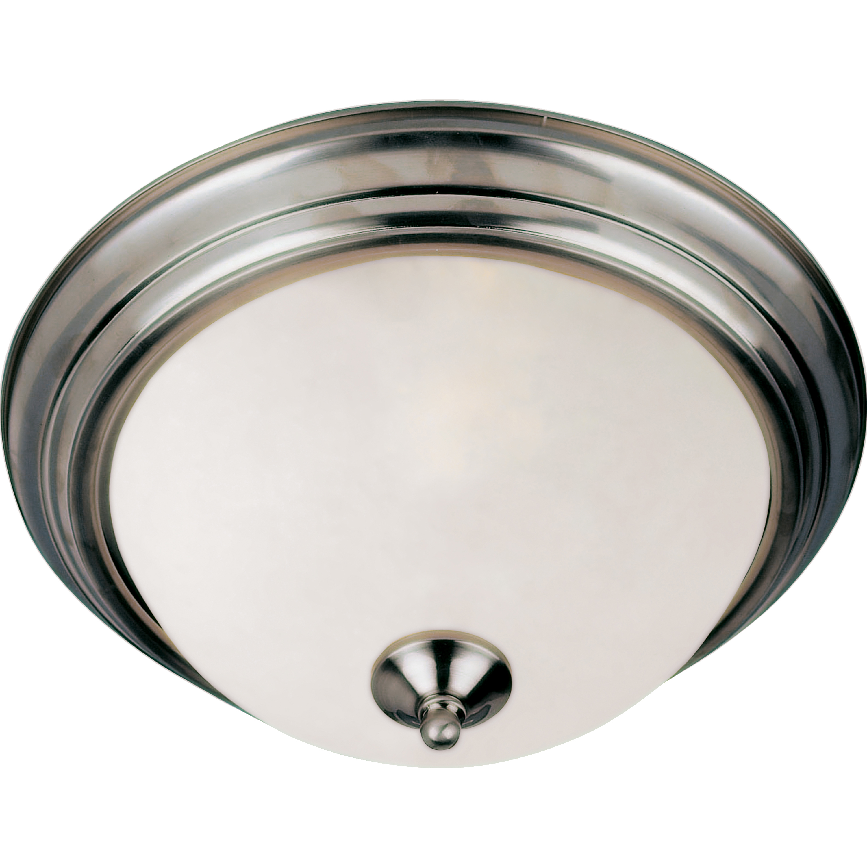 Essentials - 584x 2 Light 13.5 inch Satin Nickel Flush Mount Ceiling Light in Frosted