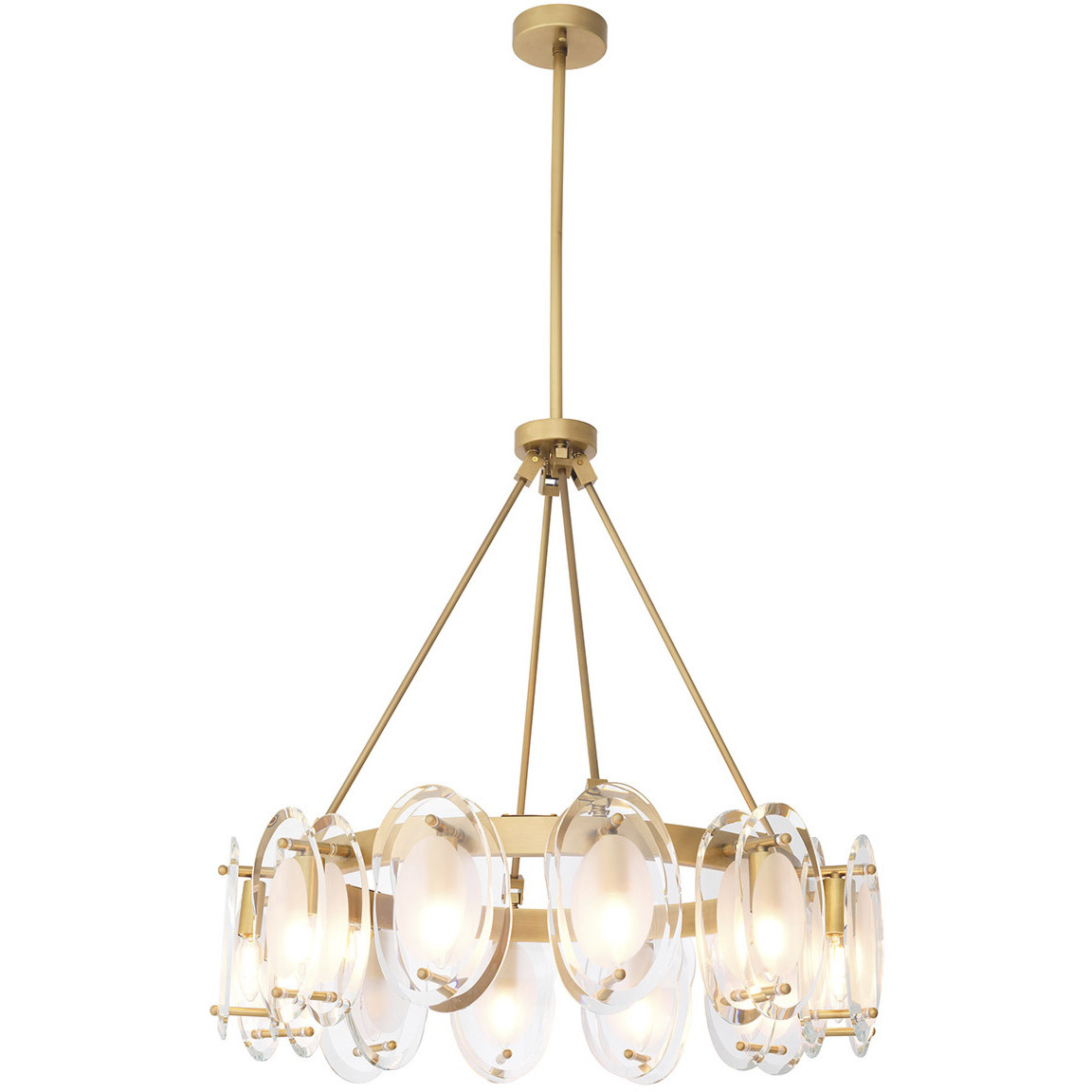 Sublime 12 Light 29.53 inch Antique Brass and Bevelled Glass Chandelier Ceiling Light