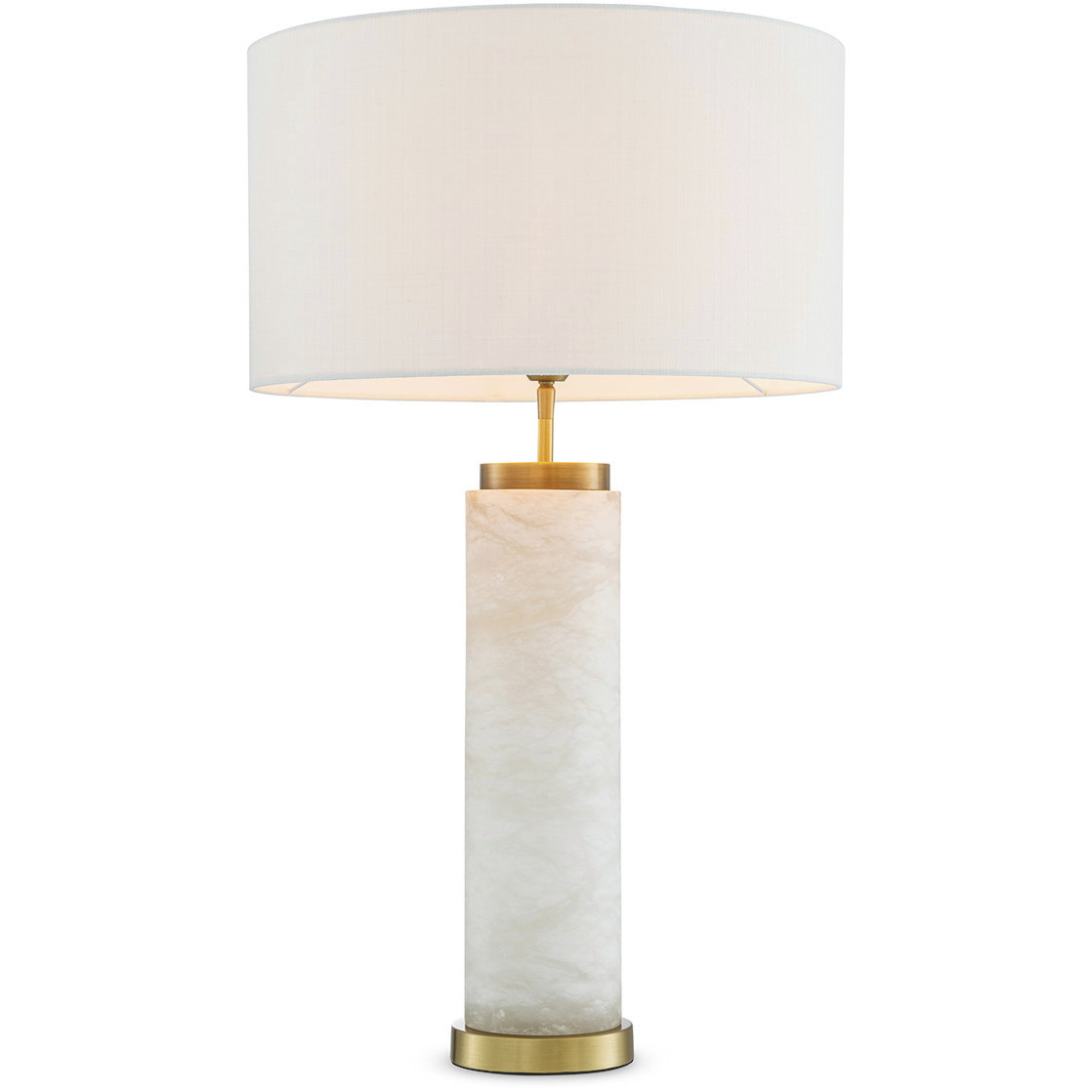 Lxry 29.53 inch 40 watt Alabaster and Antique Brass Table Lamp Portable Light
