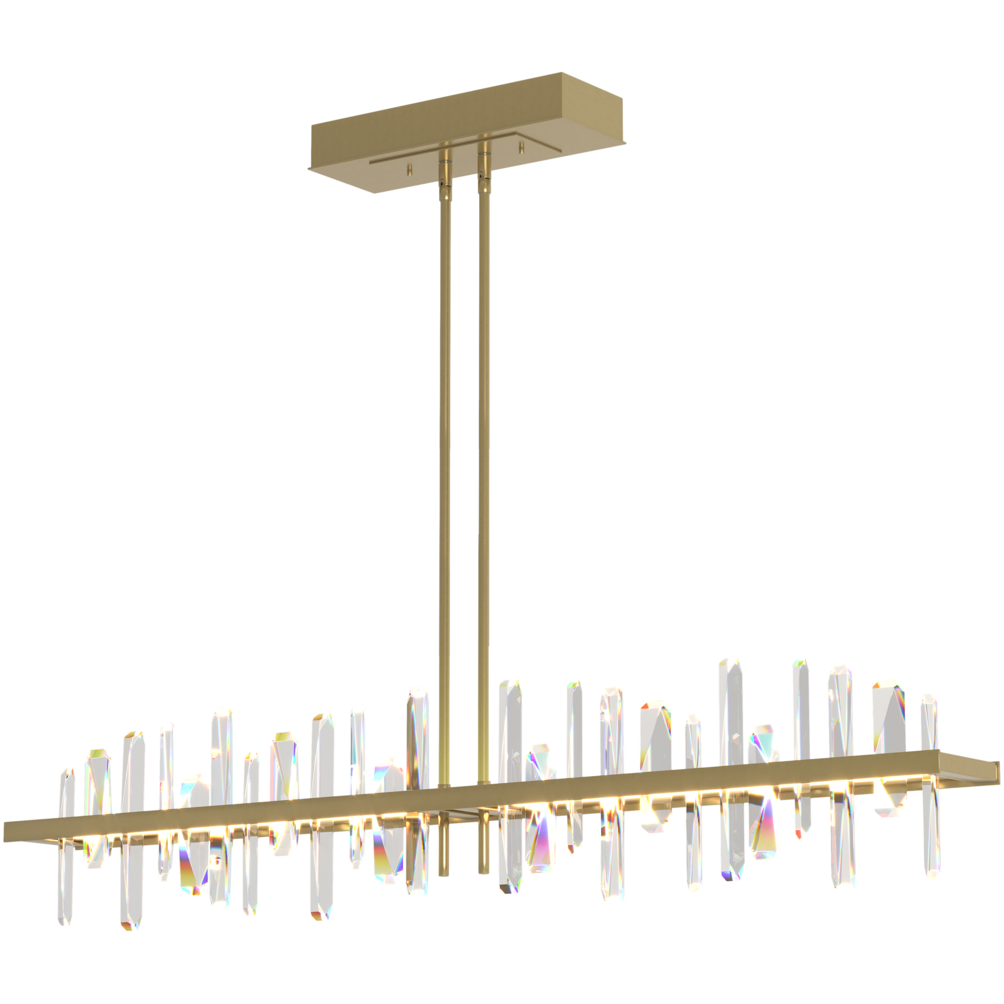 Solitude LED 51.9 inch Modern Brass Pendant Ceiling Light, Large