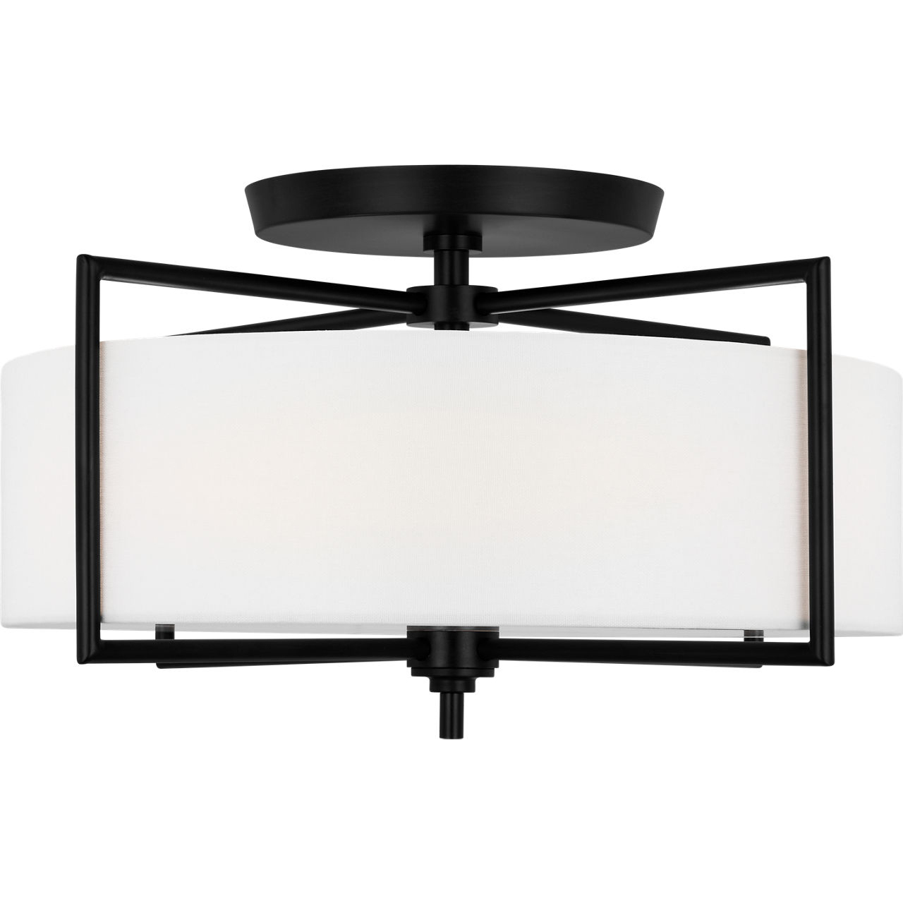 C&M by Chapman & Myers Perno 3 Light 20 inch Aged Iron Semi-Flush Mount Ceiling Light