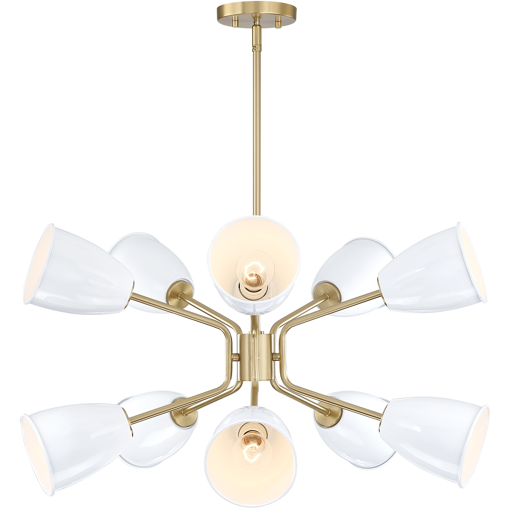 Biba 10 Light 28.5 inch Brushed Gold Chandelier Ceiling Light