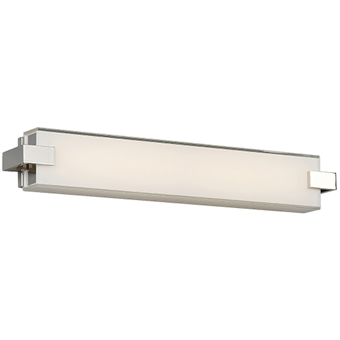 Bliss LED 22 inch Polished Nickel Bath Vanity & Wall Light in 3500K, dweLED