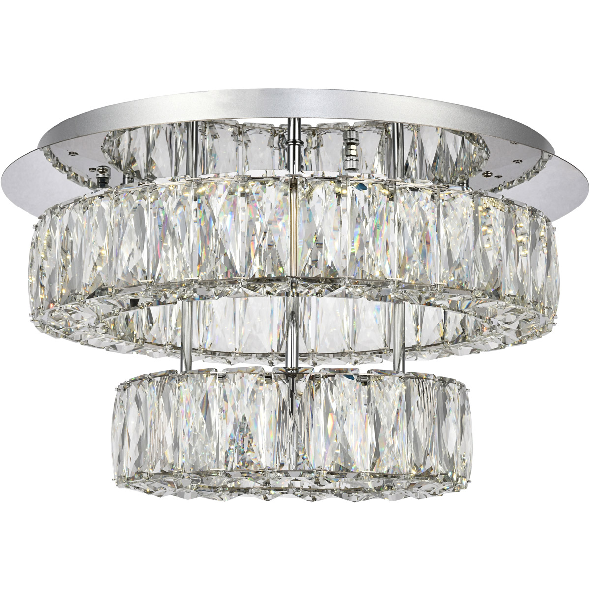 Elegant Lighting 3503F18L2C LED Flush Mount Monroe Chrome