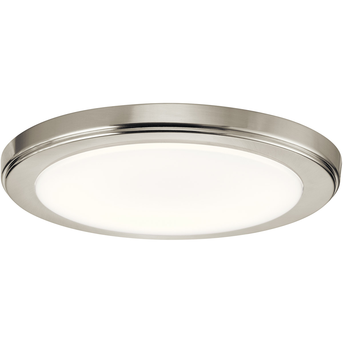 Zeo LED 10 inch Brushed Nickel Flush Mount Light Ceiling Light in 4000K