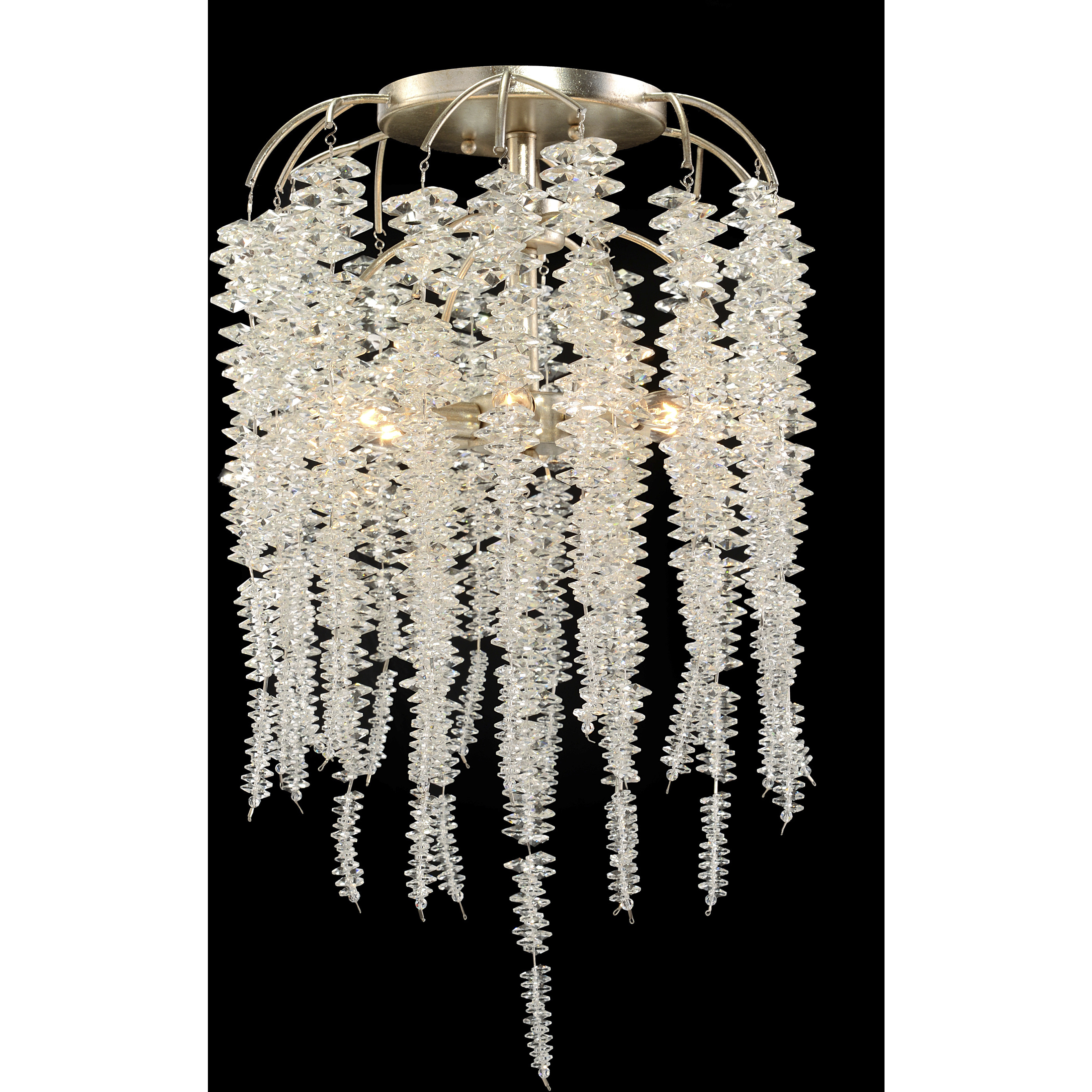 Cascading 6 Light Semi Flush Mount Ceiling Light