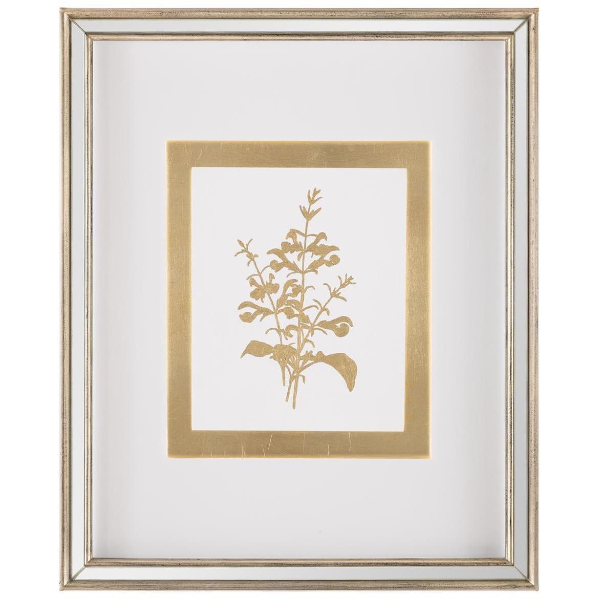 Botanicals I Golden Wall Decor, Giclees