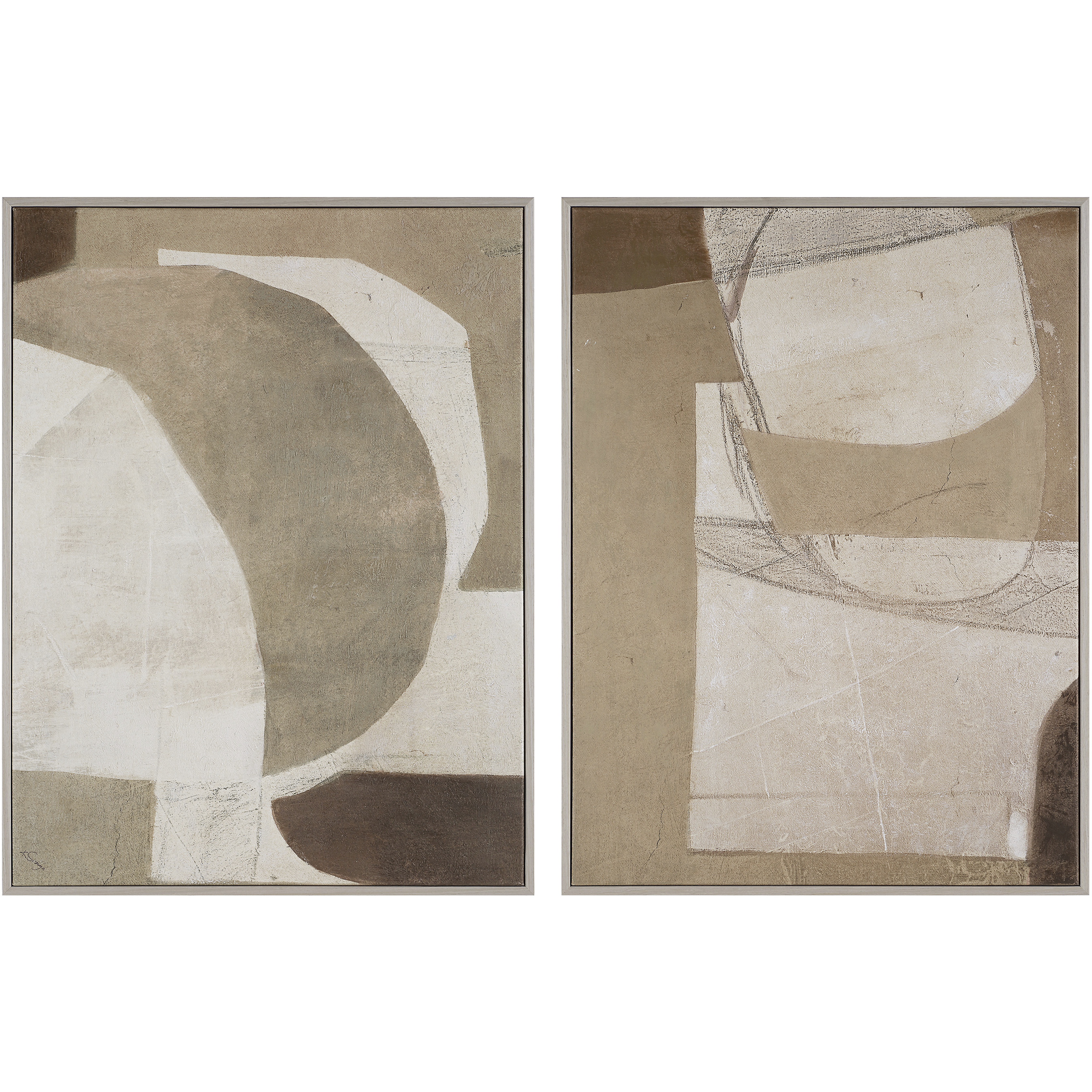 Alcea Canvas Art, Set of 2