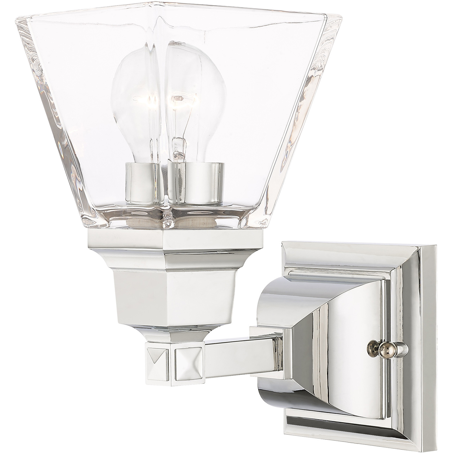 Mission 1 Light 5 inch Polished Chrome Sconce Wall Light