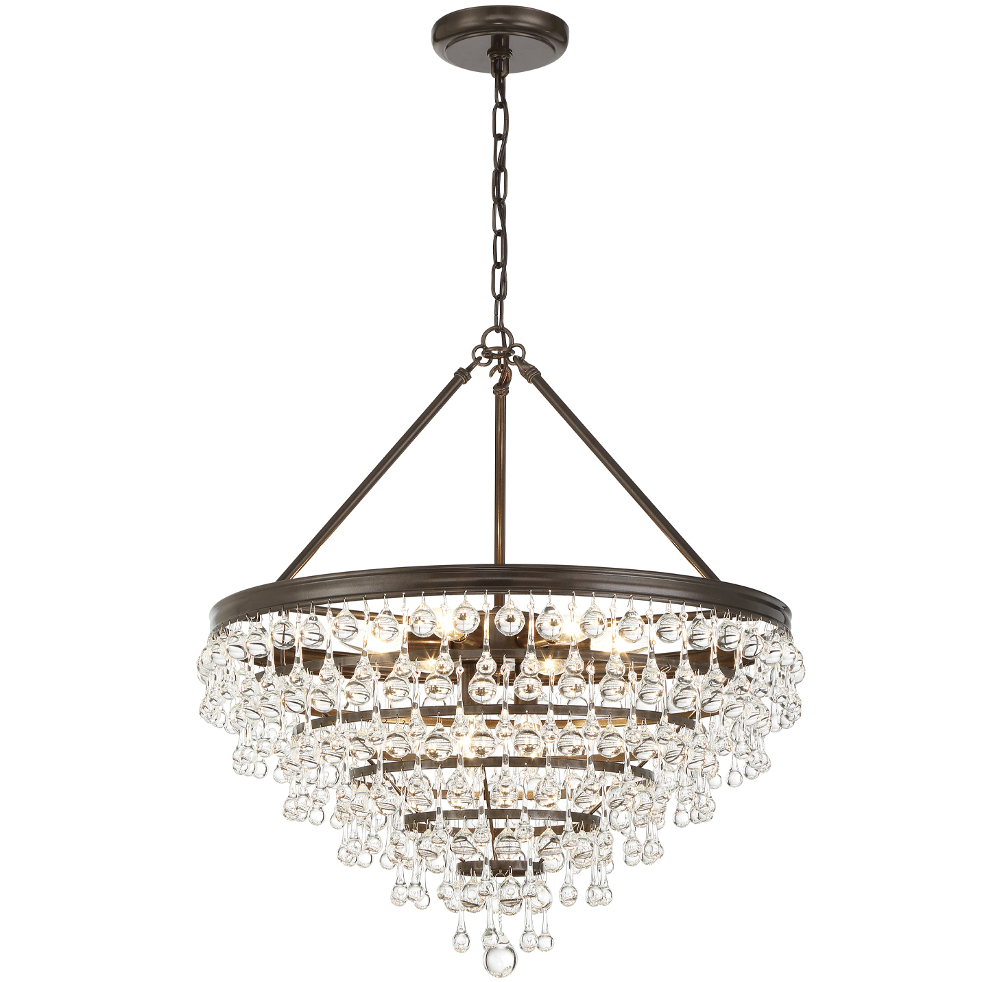 Calypso 8 Light 25 inch Vibrant Bronze Chandelier Ceiling Light