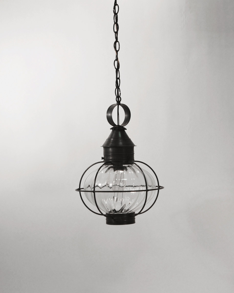Onion 2 Light 12 inch Dark Antique Brass Outdoor Ceiling Light in Clear Seedy Glass, Two 60W Candelabra