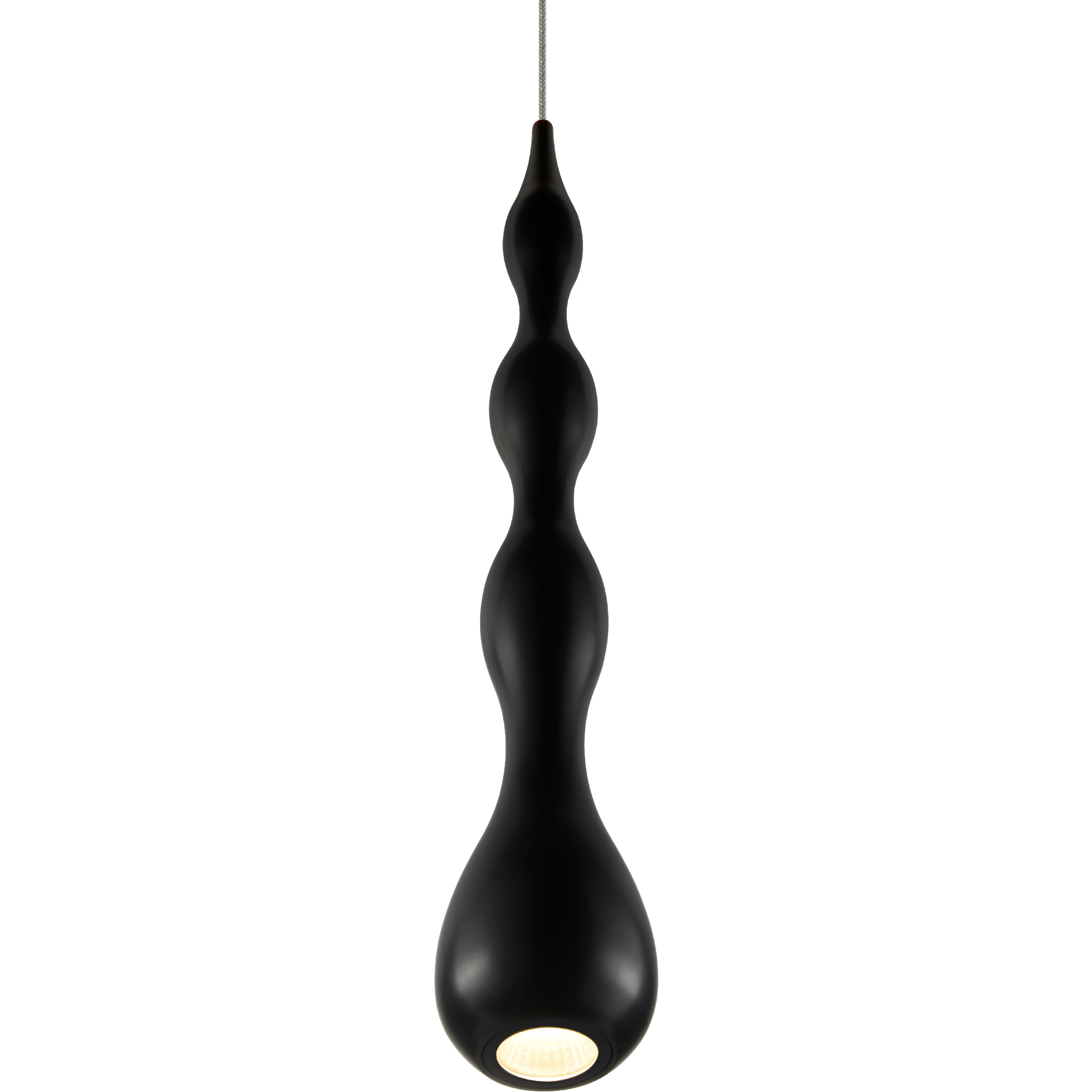 Polaris 5.25 inch Black Pendant Ceiling Light