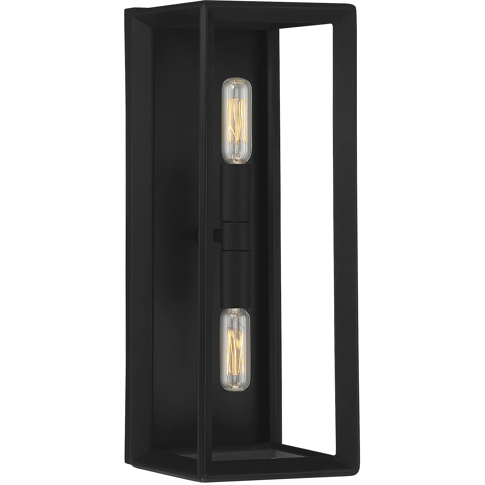 Richland 2 Light 5.5 inch Matte Black Wall Sconce Wall Light, Lighting One (Open)
