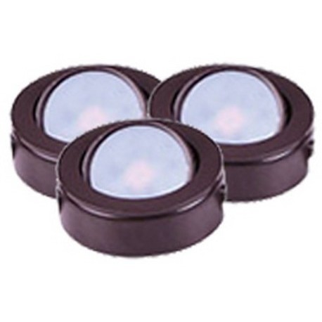 CounterMax MX-LD-AC 120 LED 2.75 inch Anodized Bronze Under Cabinet Disc