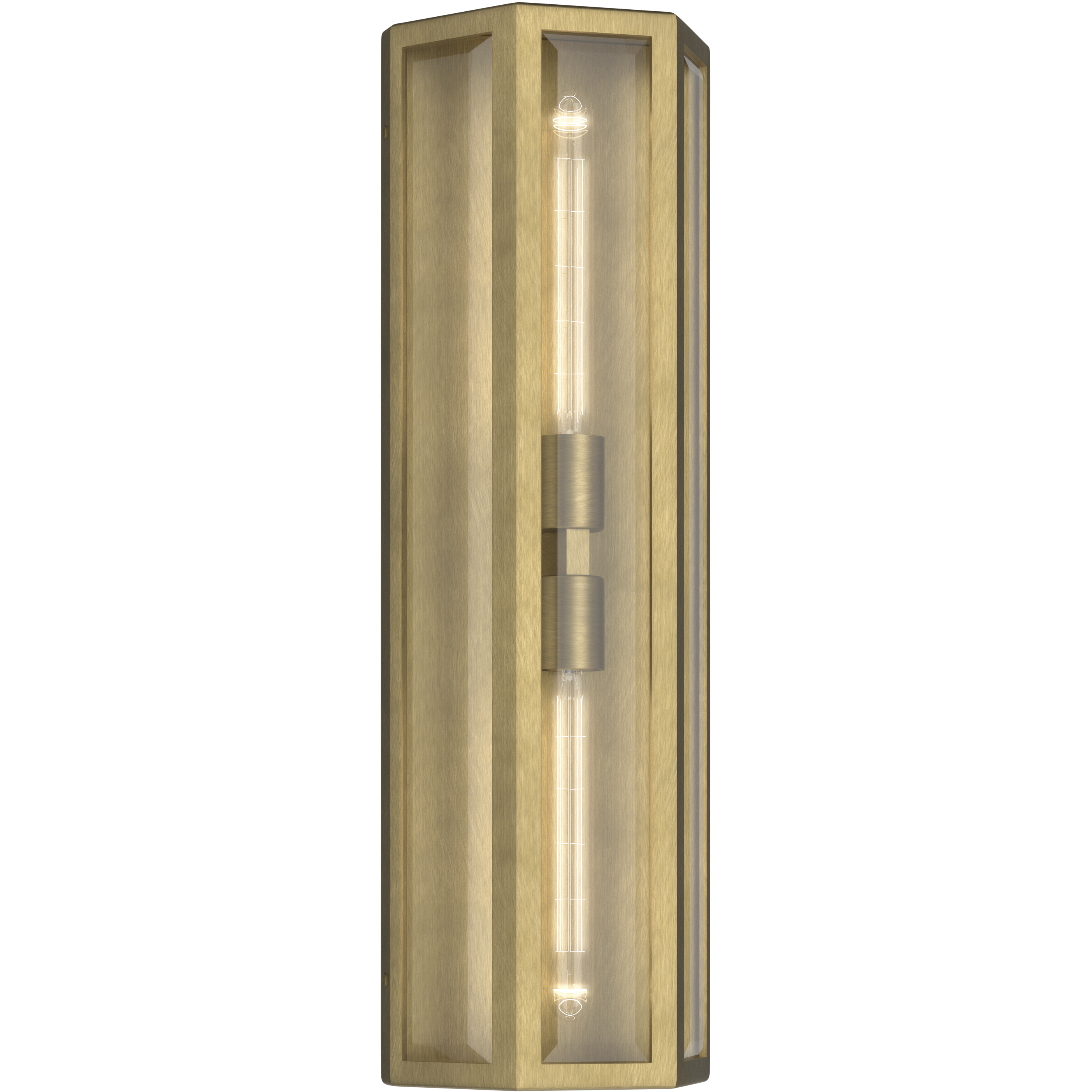 Berens 2 Light 24 inch Natural Brass Outdoor Wall Light