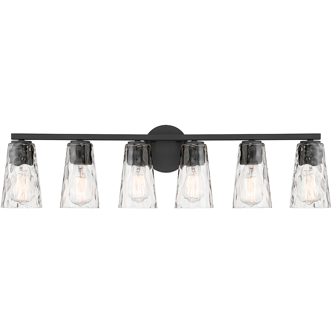 Gordon 6 Light 34 inch Black Bathroom Vanity Light Wall Light