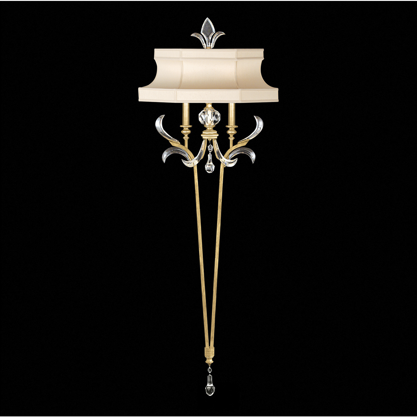 Beveled Arcs 2 Light 24 inch Gold Sconce Wall Light