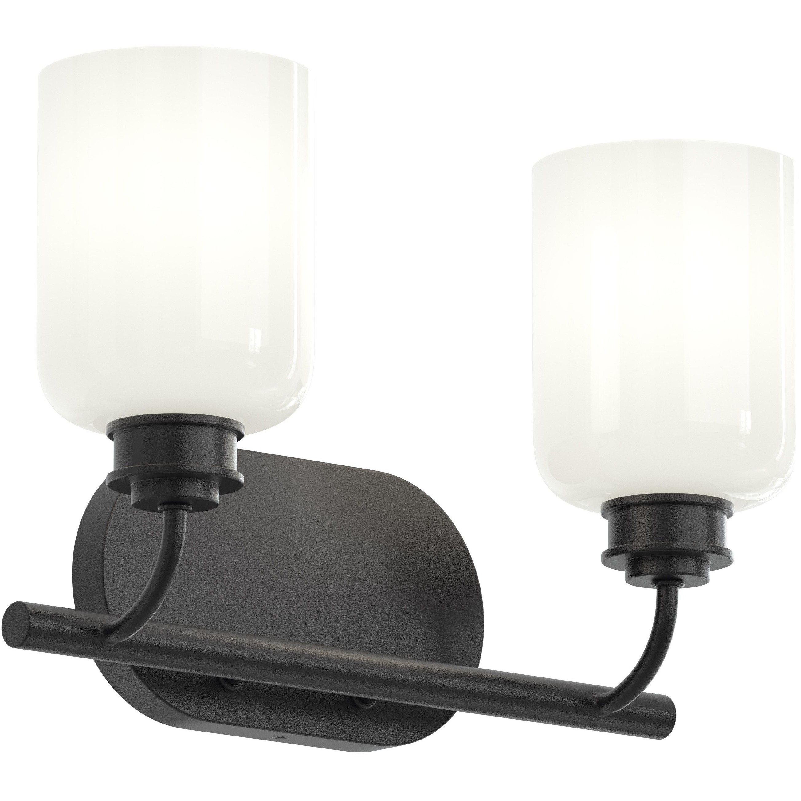 Reines 2 Light 14.75 inch Matte Black Bath Vanity Wall Light