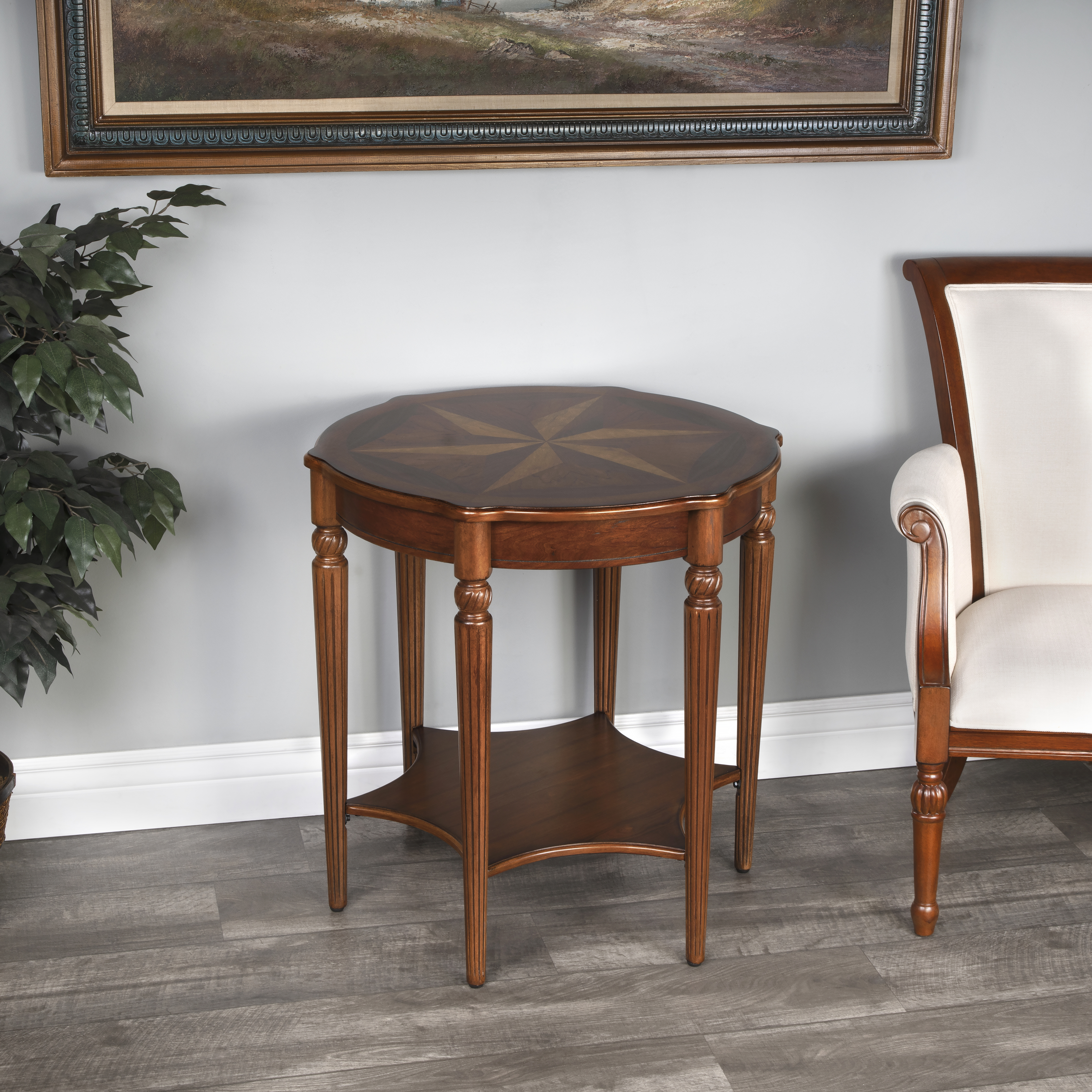 Masterpiece Bainbridge  28 X 28 inch Olive Ash Burl Accent Table