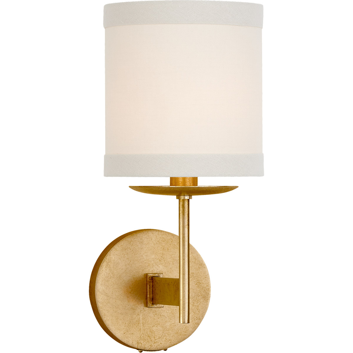 kate spade new york Walker 1 Light 5.5 inch Gild Sconce Wall Light in Cream Linen, Small