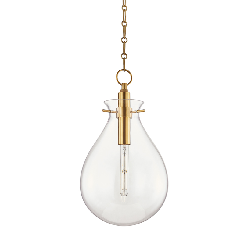 Ivy LED 12.5 inch Aged Brass Pendant Ceiling Light