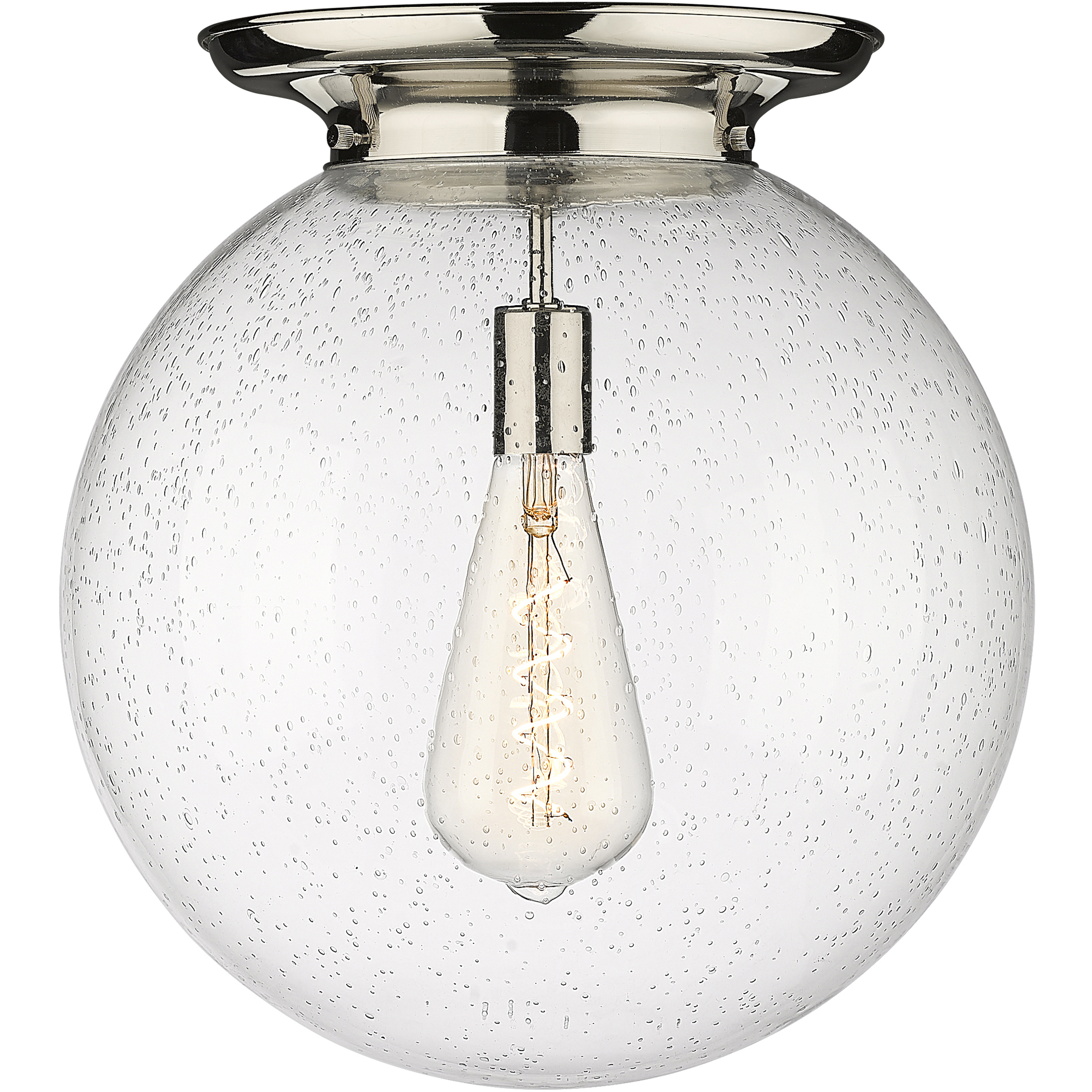 Beacon 1 Light 15.75 inch Polished Nickel Flush Mount Ceiling Light