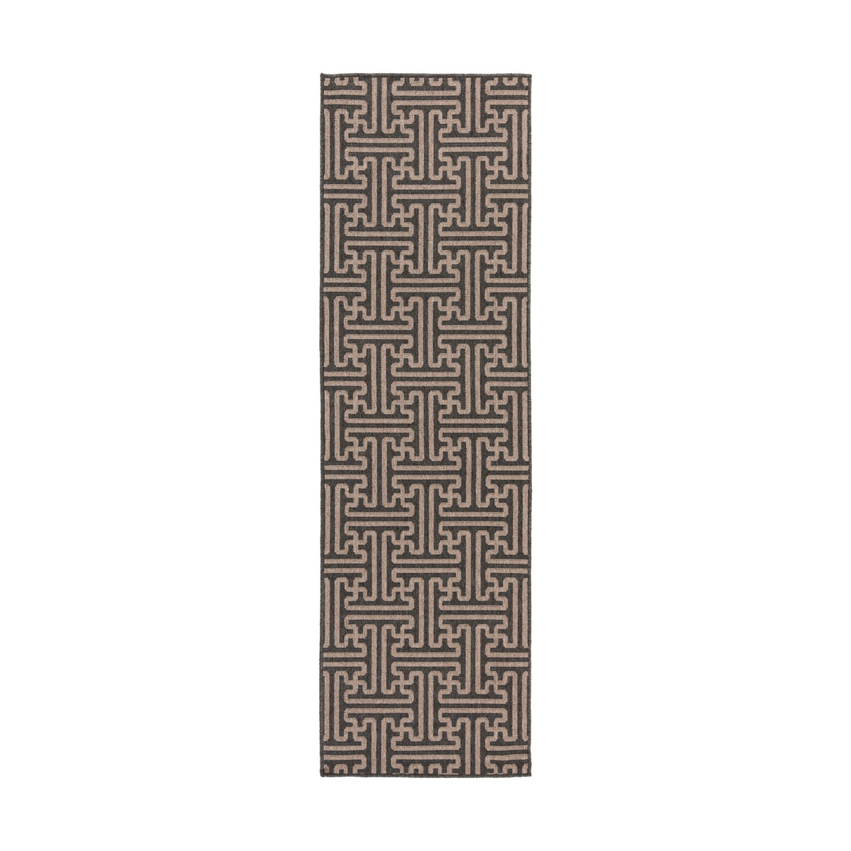 Alfresco 106 X 71 inch Black/Camel Indoor Area Rug, Polypropylene