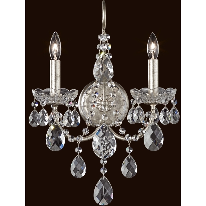 Sonatina 2 Light 5.5 inch Antique Silver Wall Sconce Wall Light in Heritage