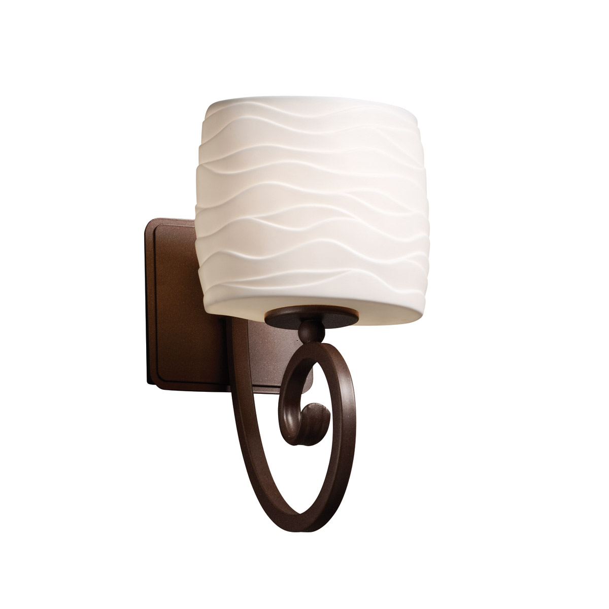 Limoges LED 6.5 inch Brushed Nickel Wall Sconce Wall Light in 700 Lm LED, Waves, Oval, Victoria