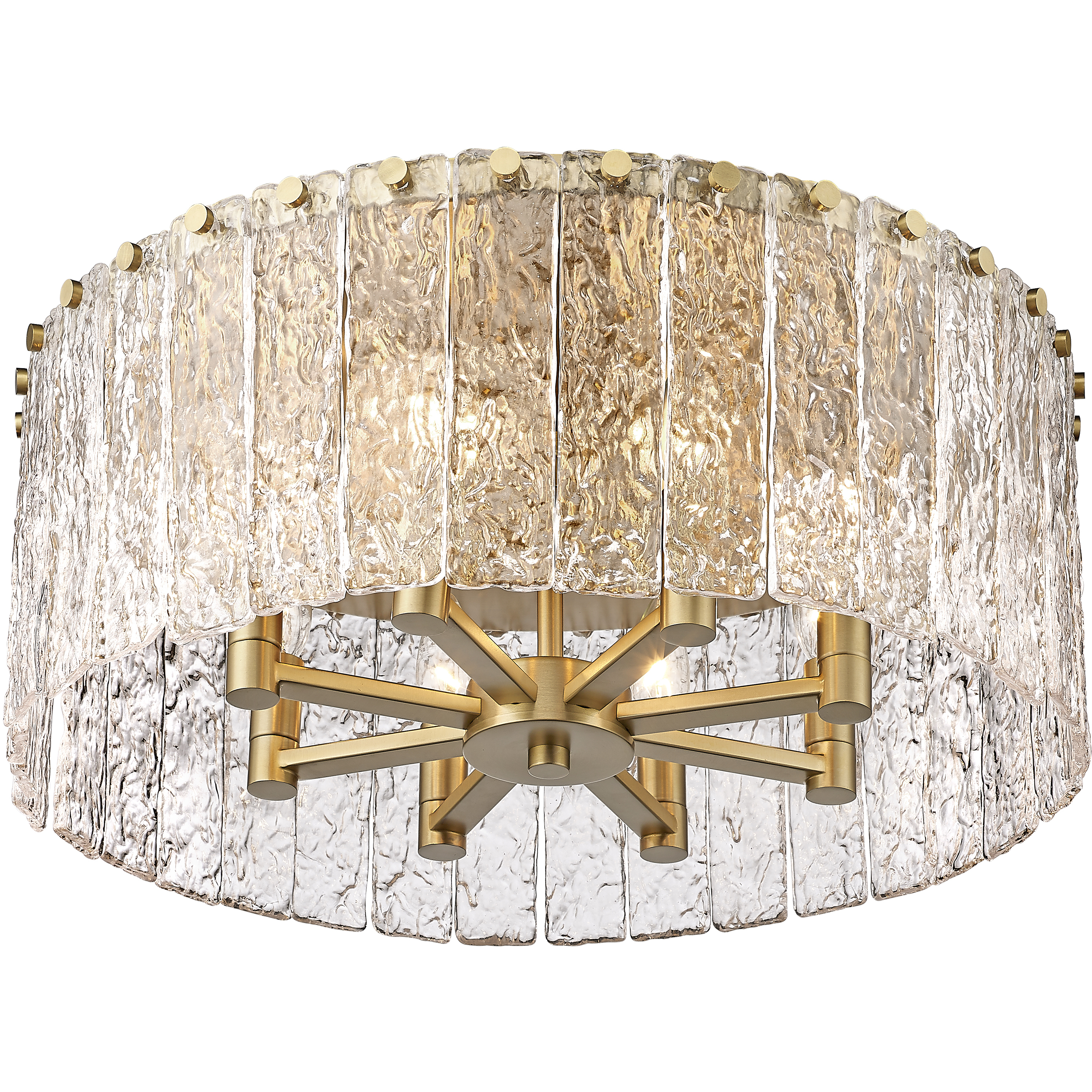 Glacier 8 Light 20.75 inch Modern Gold Flush Mount Ceiling Light